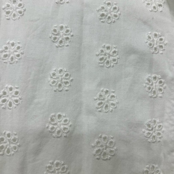 J. Crew Women’s Cotton Dress Size 10 Pockets White Boho Eyelet Breathable - Picture 6 of 15